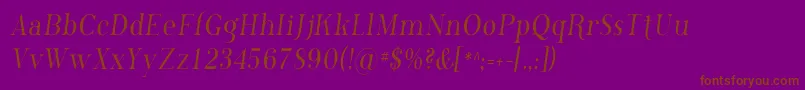 Phosc   -fontti – ruskeat fontit violetilla taustalla