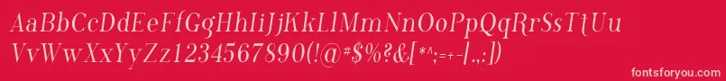Phosc   -Schriftart – Rosa Schriften auf rotem Hintergrund