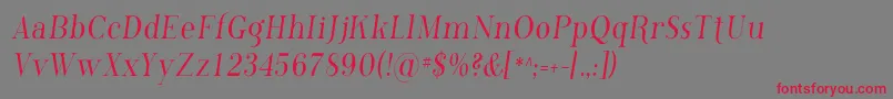 Phosc    Font – Red Fonts on Gray Background