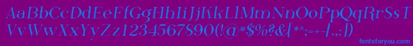 Phosf    Font – Blue Fonts on Purple Background