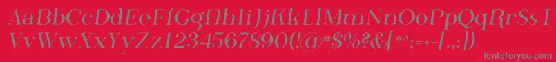 フォントPhosf    – 赤い背景に灰色の文字