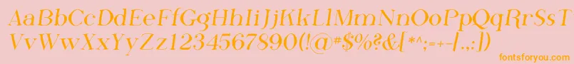 Phosf    Font – Orange Fonts on Pink Background