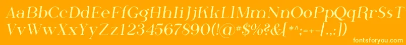 Phosf   -Schriftart – Gelbe Schriften auf orangefarbenem Hintergrund