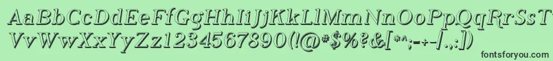 Шрифт Phosh    – чёрные шрифты на зелёном фоне
