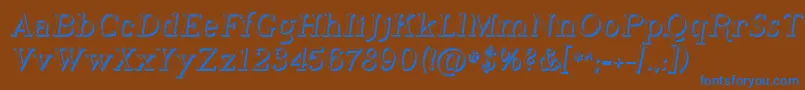 フォントPhosh    – 茶色の背景に青い文字