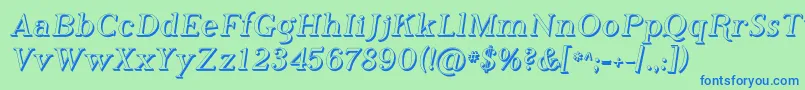 Phosh    Font – Blue Fonts on Green Background