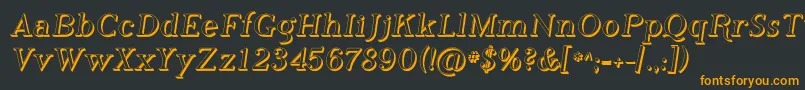 フォントPhosh    – 黒い背景にオレンジの文字