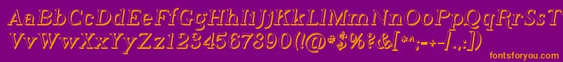 フォントPhosh    – 紫色の背景にオレンジのフォント