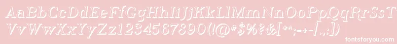 Phosh   -Schriftart – Weiße Schriften auf rosa Hintergrund