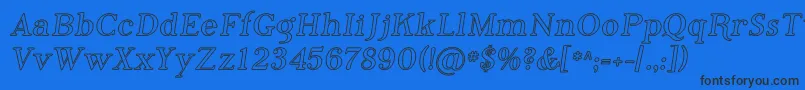 Phosi    Font – Black Fonts on Blue Background