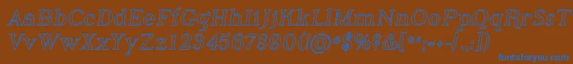 Phosi    Font – Blue Fonts on Brown Background