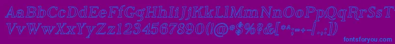 Шрифт Phosi    – синие шрифты на фиолетовом фоне