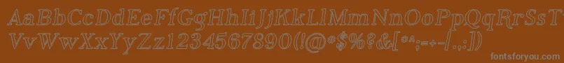 フォントPhosi    – 茶色の背景に灰色の文字