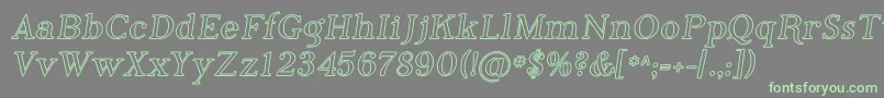 Phosi    Font – Green Fonts on Gray Background