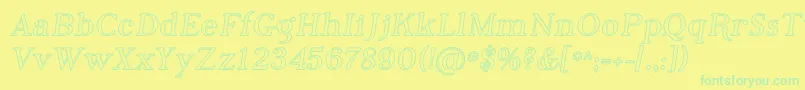 Phosi    Font – Green Fonts on Yellow Background