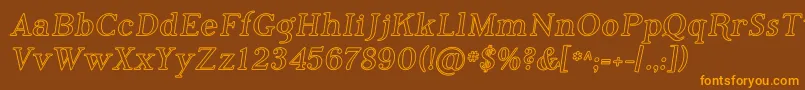 Phosi    Font – Orange Fonts on Brown Background