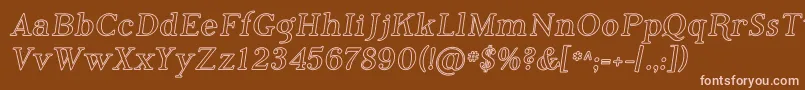 Phosi    Font – Pink Fonts on Brown Background