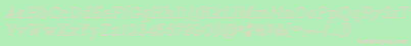 Phosi    Font – Pink Fonts on Green Background