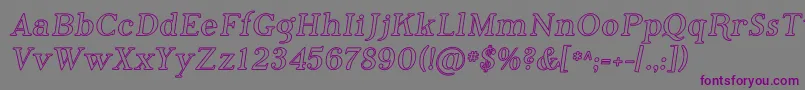 Phosi    Font – Purple Fonts on Gray Background