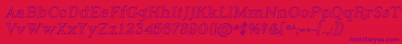 Phosi    Font – Purple Fonts on Red Background