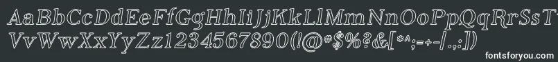 フォントPhosi    – 黒い背景に白い文字