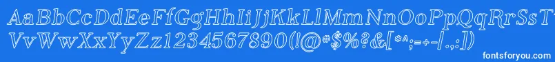 Phosi    Font – White Fonts on Blue Background