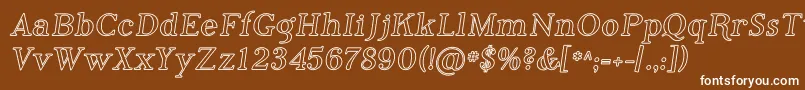 Phosi    Font – White Fonts on Brown Background