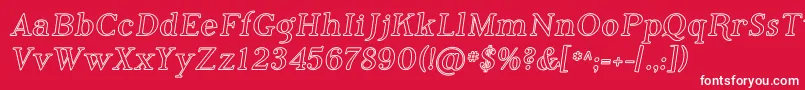フォントPhosi    – 赤い背景に白い文字
