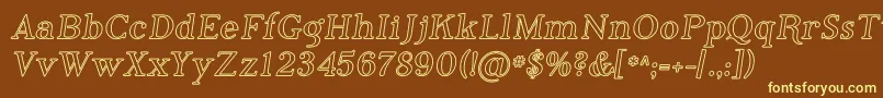 Phosi    Font – Yellow Fonts on Brown Background