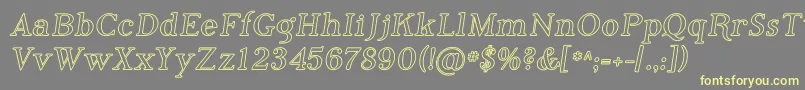 Phosi    Font – Yellow Fonts on Gray Background