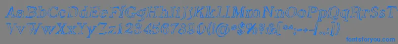 Phoso    Font – Blue Fonts on Gray Background