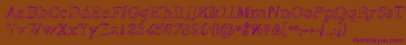 Phoso    Font – Purple Fonts on Brown Background