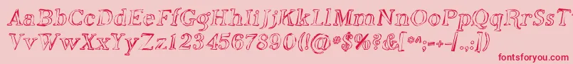 Phoso    Font – Red Fonts on Pink Background