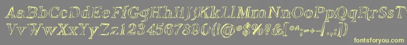 Phoso    Font – Yellow Fonts on Gray Background