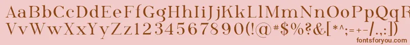 Phosph09 Font – Brown Fonts on Pink Background