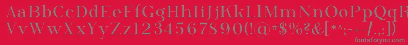 フォントPhosph09 – 赤い背景に灰色の文字