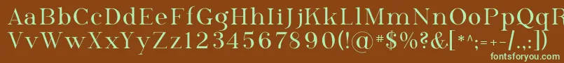 Phosph09 Font – Green Fonts on Brown Background