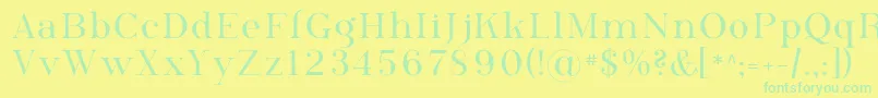 Phosph09 Font – Green Fonts on Yellow Background