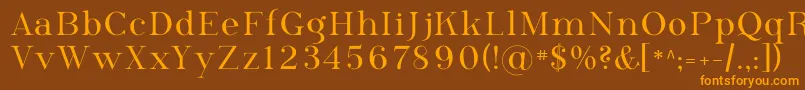 Phosph09 Font – Orange Fonts on Brown Background
