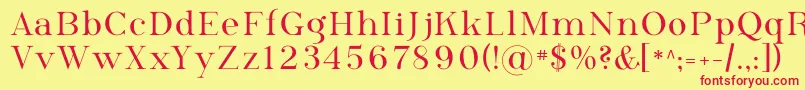 Phosph09 Font – Red Fonts on Yellow Background