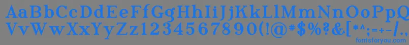 Phosph10 Font – Blue Fonts on Gray Background