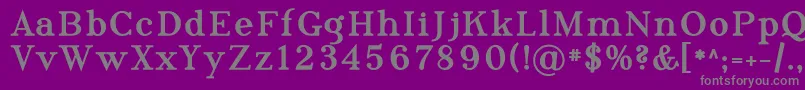 フォントPhosph10 – 紫の背景に灰色の文字