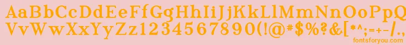 Phosph10 Font – Orange Fonts on Pink Background