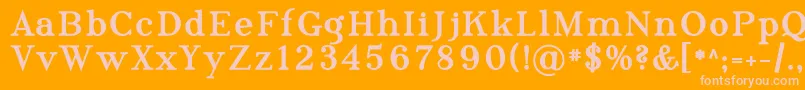 Phosph10 Font – Pink Fonts on Orange Background