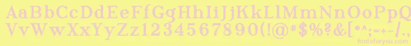 Phosph10 Font – Pink Fonts on Yellow Background