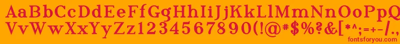 Phosph10 Font – Red Fonts on Orange Background