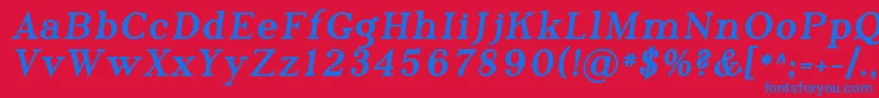 Phosph11 Font – Blue Fonts on Red Background