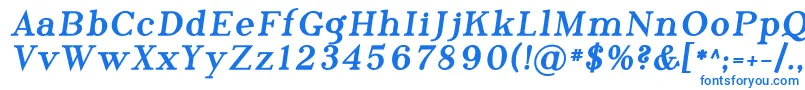 Czcionka Phosph11 – niebieskie czcionki