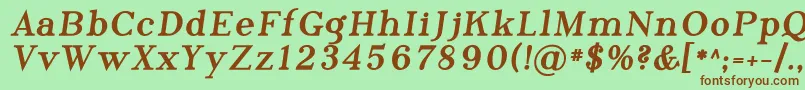 Phosph11 Font – Brown Fonts on Green Background