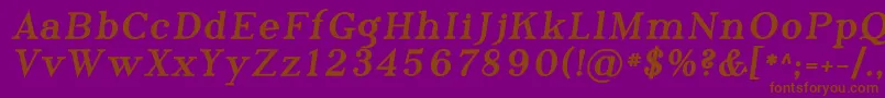 Phosph11 Font – Brown Fonts on Purple Background